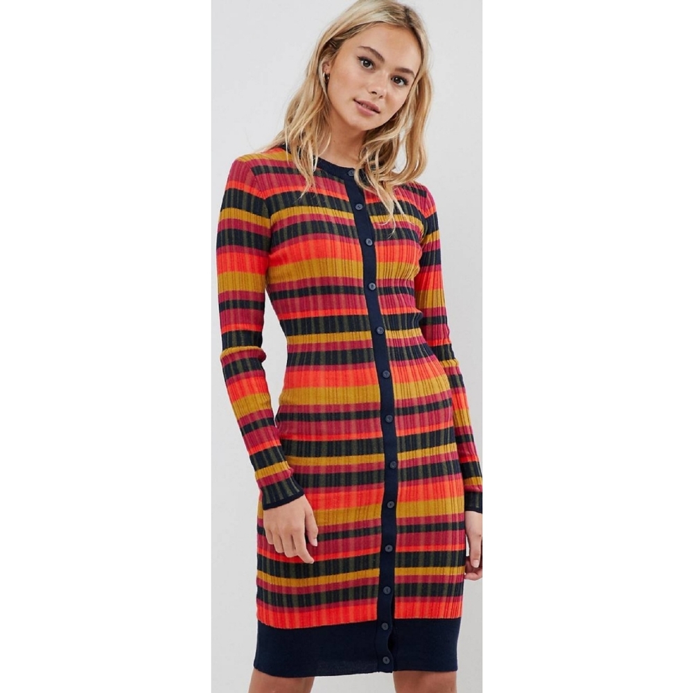 Asos midi ribbed dress